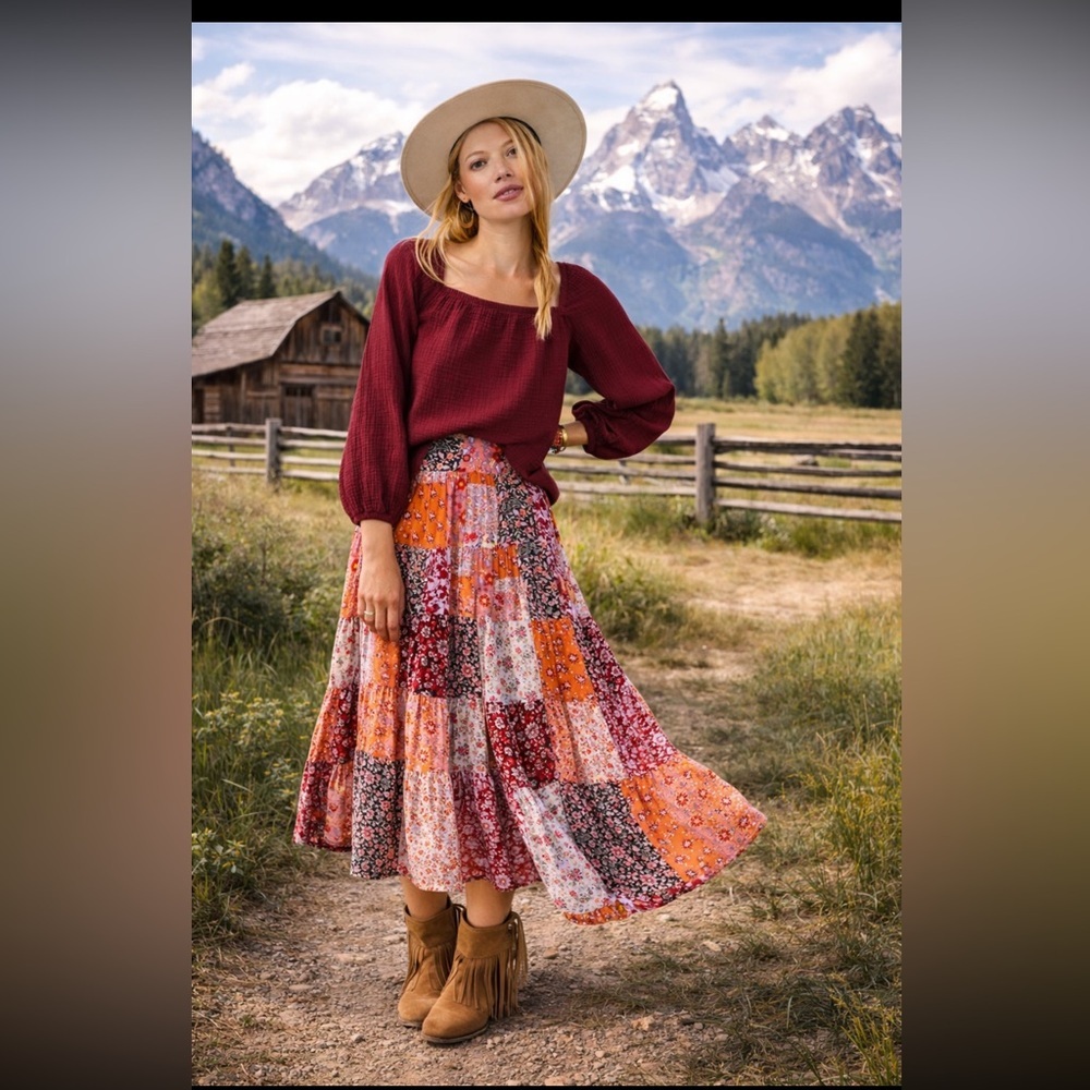 ANTHROPOLOGIE  Cloth&Stone Jovie Blouse Size S.